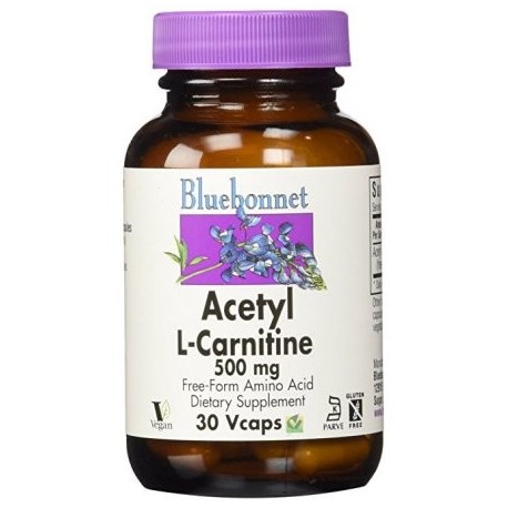 Bluebonnet - acetil L-carnitina 500 mg 30 Vcaps