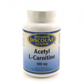 Acetil L-Carnitina 500mg Por Vitamin Discount Center - 90 cápsulas vegetales