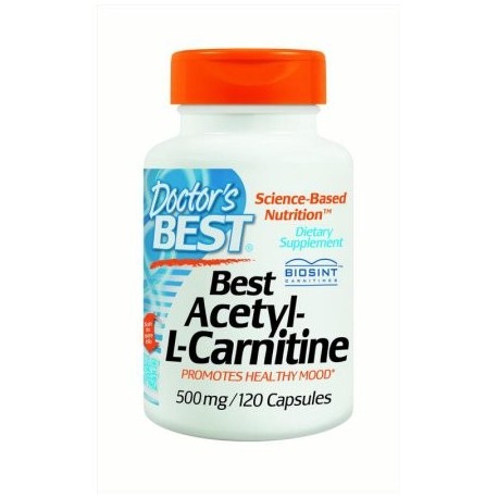 Doctor's Best Acetil-L-Carnitina cápsulas 500 mg 120 Ct