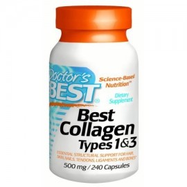 Doctor's BEST Tipos Mejor colágeno 1 y 3 cápsulas de 500 mg - 240 CT