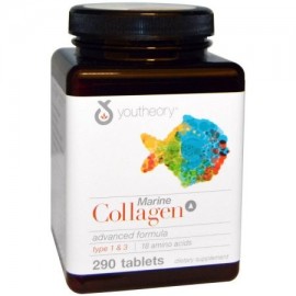 Youtheory Tipos de Colágeno Marino 1 y 3 Tablets 290 CT