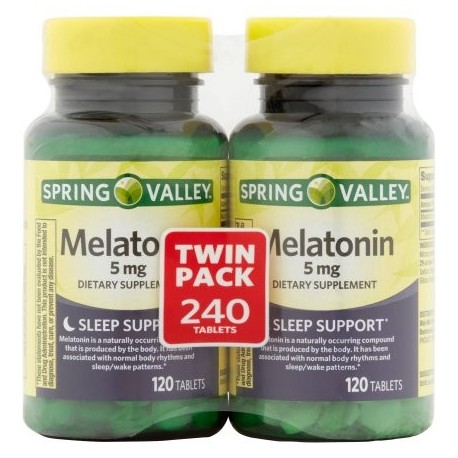 Spring Valley melatonina Tablets 5 mg 120 pc 2 ct