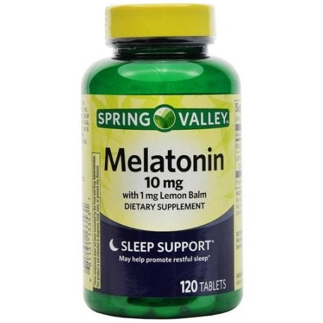 Spring Valley Melatonina Suplemento dietético 10 mg 120 recuento