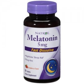 Natrol melatonina Fast Disolver Flavor 5 mg suplemento dietético 90 ct