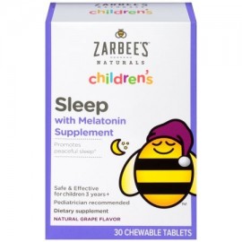 Zarbee's Naturals El sueño de los niños con suplemento melatonina tabletas masticables 30 ct