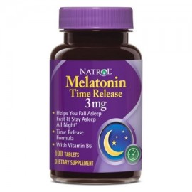 Natrol Melatonina 3 mg comprimidos de liberación Tiempo 100 Ct