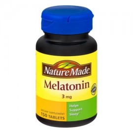 Nature Made Tablets melatonina suplemento dietético 3 mg 150 ct