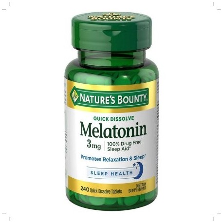 Nature's Bounty Melatonina 3 mg comprimidos 240 Tablets (Pack de 2)