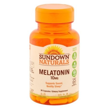 Sundown Naturals cápsulas de melatonina suplemento dietético 10 mg 90 conteo