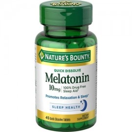 4 Pack - Nature's Bounty Melatonina 10 mg Disolver rápida Tablets 45 ea