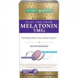 Nature's Bounty Melatonina 5 mg comprimidos de dos capas 60 ea (Pack de 3)