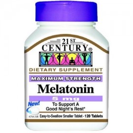 21st Century 5 mg Melatonina Fuerza máxima de 120 ea (Pack de 3)