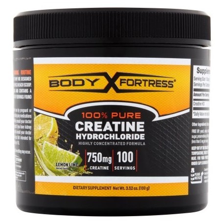 Body Fortress ® 100% pura creatina HCL lima limón 100 gramos