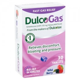 Dulcogas Wild Berry Tabletas Masticables 30ct la simeticona (USP) 125 mg comprimidos - Antigas