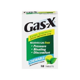 Gas-X Extra Strength antigas tabletas masticables menta Crema 18 Ea