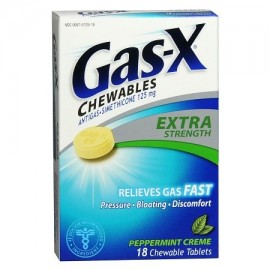 Gas-X Extra Strength Antigas Tablets menta Creme 18 ea (paquete de 3)