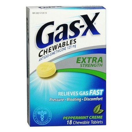 Gas-X Extra Strength Antigas Tablets menta Creme 18 ea (paquete de 3)