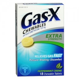 Gas-X Extra Strength Antigas Tablets menta Creme 18 ea (paquete de 6)