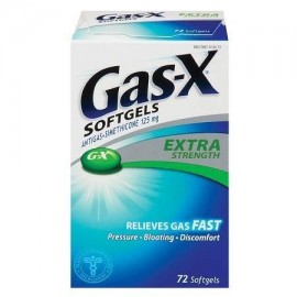 Gas-X Extra Strength Antigas Softgel 72 ea (paquete de 4)