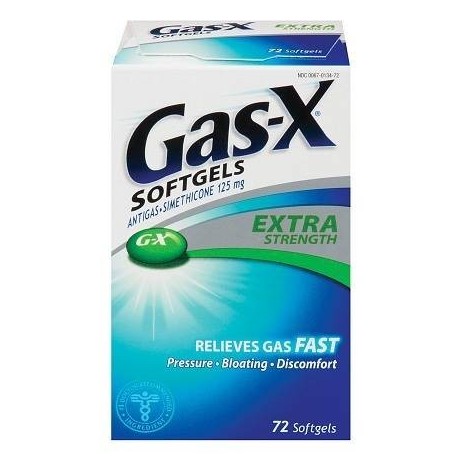 Gas-X Extra Strength Antigas Softgel 72 ea (paquete de 4)