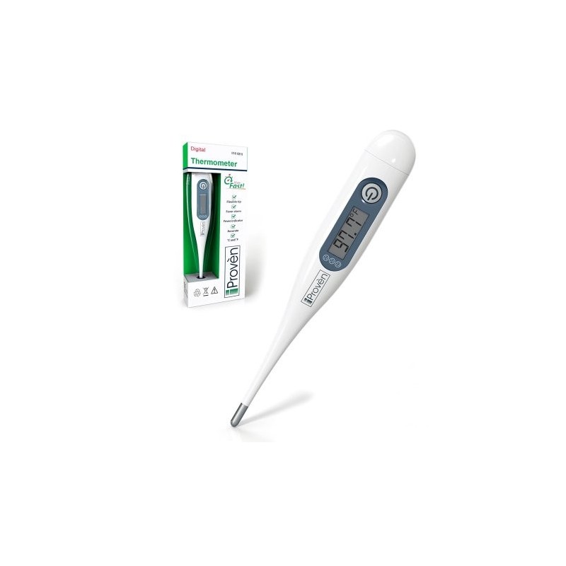 OCCObaby Termómetro clínico digital para bebé, LCD, punta flexible, 10  segundos de lectura rápida y precisa para fiebre, rectal, oral y axilas
