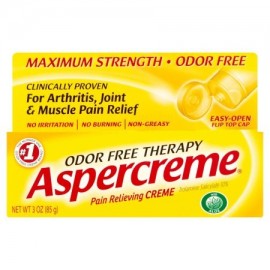 Aspercreme Olor Terapia libre para aliviar el dolor Creme 3 oz