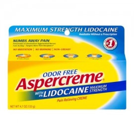 Aspercreme con lidocaína Máxima Fuerza Crema para aliviar el dolor sin olor 4.7 OZ