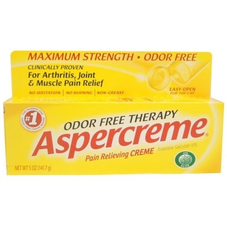 Aspercreme Olor Terapia libre para aliviar el dolor crema con Aloe de 5 onzas trolamina salicilato 10%