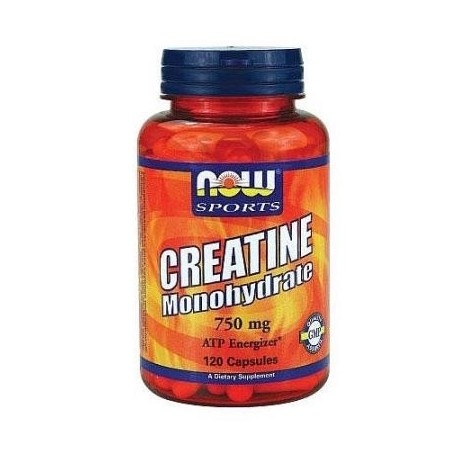 NOW Deportes monohidrato de creatina 750 mg cápsulas 120 ea