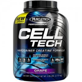 MuscleTech Performance Series CellTech Hardgainer creatina Fórmula Suplemento Grape dietética Powder 5.95 libras